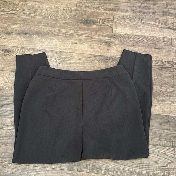 KIM ROGERS Pant Charcoal Gray Flat Front No Pockets Smooth Fit 12 P - Picture 4 of 9